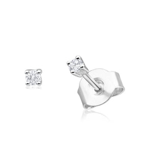 9ct White Gold 2 Opulent Diamond Stud Earrings
