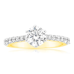 Luminesce Lab Grown 1 Carat Diamond Ring in 18ct Yellow Gold